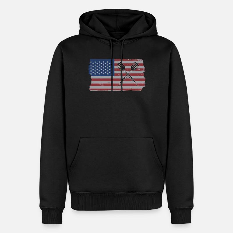 Joueur de fléchettes Fléchettes - Sweat à capuche Premium bio Homme - noir