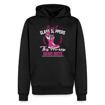 Farming Farmer Girl Female Forget - Männer Premium Bio Hoodie - Schwarz - Vorne - Nico (187cm)