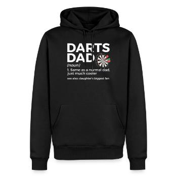 Joueur de fléchettes Fléchettes - Sweat à capuche Premium bio Homme - noir - Devant - Nico (187cm)