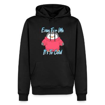 Even For Me It's to cold - Men’s Premium Organic Hoodie - black - Front - Nico (187cm)