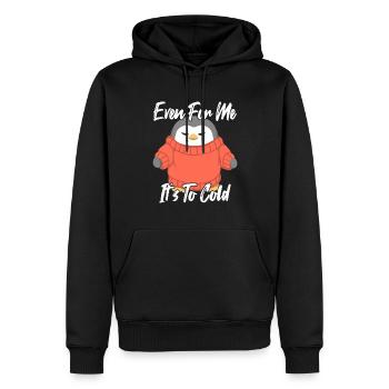 Even For Me It's to cold - Men’s Premium Organic Hoodie - black - Front - Nico (187cm)