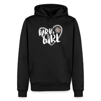 Joueur de fléchettes Fléchettes - Sweat à capuche Premium bio Homme - noir - Devant - Nico (187cm)