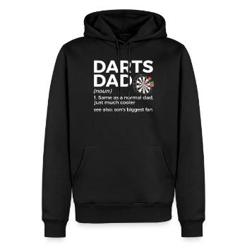 Joueur de fléchettes Fléchettes - Sweat à capuche Premium bio Homme - noir - Devant - Nico (187cm)