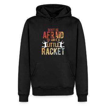 Badminton - Männer Premium Bio Hoodie - Schwarz - Vorne - Nico (187cm)