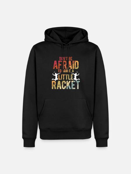 Badminton - Männer Premium Bio Hoodie - Schwarz