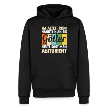 Abitur Abifeier Abi Abiturienten - Männer Premium Bio Hoodie - Schwarz - Vorne - Nico (187cm)