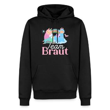 Team Braut ungesellinnen abschied Lama - Männer Premium Bio Hoodie - Schwarz - Vorne - Nico (187cm)