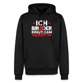 Ich Bin Der Bräutigam Deep - Männer Premium Bio Hoodie - Schwarz - Vorne - Nico (187cm)