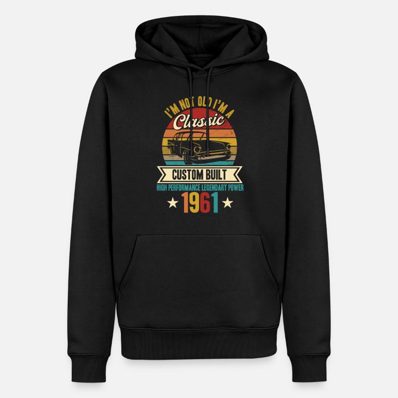 Anniversaire 1961 - Sweat à capuche Premium bio Homme - noir