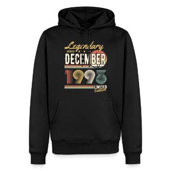 Legendary Since December 1993 Limited Edition - Männer Premium Bio Hoodie - Schwarz - Vorne - Nico (187cm)
