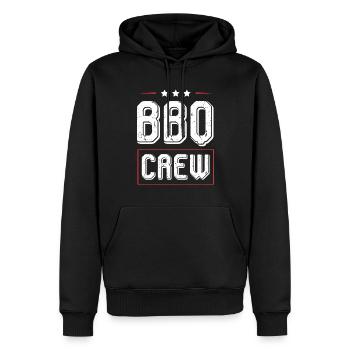 Équipe de barbecue - Sweat à capuche Premium bio Homme - noir - Devant - Nico (187cm)