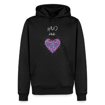 HNO mit Herz Fachärztin Facharztpraxis - Männer Premium Bio Hoodie - Schwarz - Vorne - Nico (187cm)