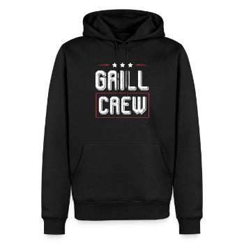 Grill Crew - Männer Premium Bio Hoodie - Schwarz - Vorne - Nico (187cm)