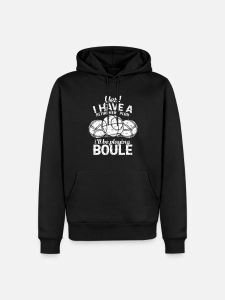 Boule Rente Plan - Männer Premium Bio Hoodie - Schwarz