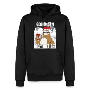 WEIHNACHTEN GLÜHWEIN VERKOSTER - Männer Premium Bio Hoodie - Schwarz - Vorne - Nico (187cm)