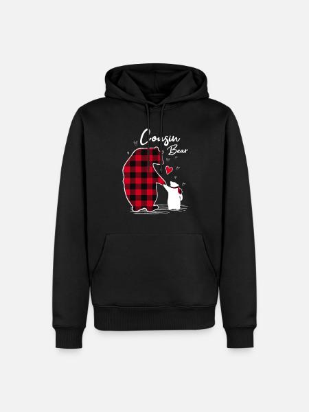 Cousin Bear - Men’s Premium Organic Hoodie - black