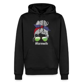 Farming Farmer Girl Wife Sun - Männer Premium Bio Hoodie - Schwarz - Vorne - Nico (187cm)