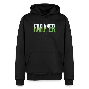 Farming Farmer Farmer - Männer Premium Bio Hoodie - Schwarz - Vorne - Nico (187cm)