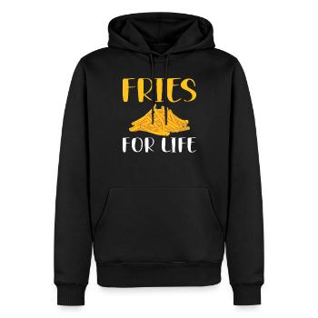 French Fries Lover Fast Food Gifts - Men’s Premium Organic Hoodie - black - Front - Nico (187cm)
