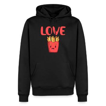 French Fries Lover Fast Food Gifts - Men’s Premium Organic Hoodie - black - Front - Nico (187cm)