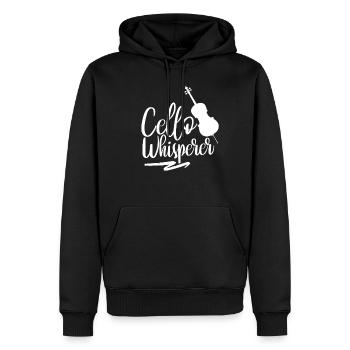 Cello-Flüsterer Musiker Cello Cellist Cellos - Männer Premium Bio Hoodie - Schwarz - Vorne - Nico (187cm)