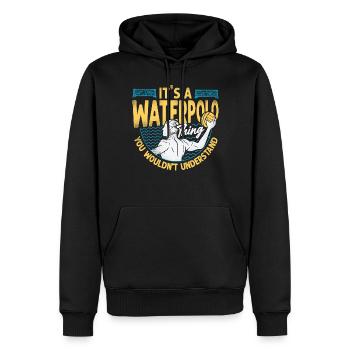 Water Polo Vintage It's A Water - Men’s Premium Organic Hoodie - black - Front - Nico (187cm)