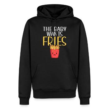 French Fries Lover Fast Food Gifts - Men’s Premium Organic Hoodie - black - Front - Nico (187cm)