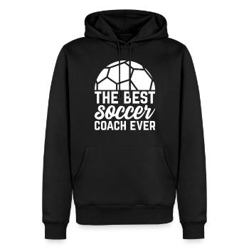 The Best Soccer Coach Ever - Soccer Trainer - Männer Premium Bio Hoodie - Schwarz - Vorne - Nico (187cm)