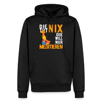 Meditation Meditieren Yoga lustiger Spruch - Männer Premium Bio Hoodie - Schwarz - Vorne - Nico (187cm)