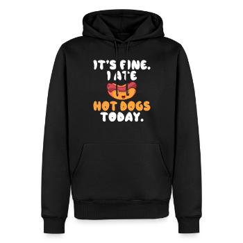 Hotdog Lover Hot Dogs Gifts - Men’s Premium Organic Hoodie - black - Front - Nico (187cm)
