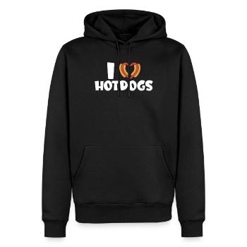 Hotdog Lover Hot Dogs Gifts - Men’s Premium Organic Hoodie - black - Front - Nico (187cm)