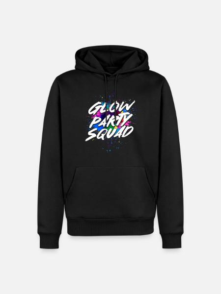 Glow Party Squad - Men’s Premium Organic Hoodie - black