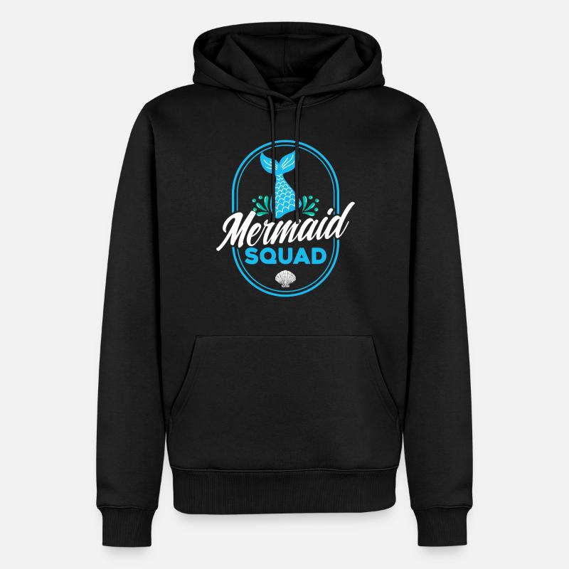 Mermaid Squad - Männer Premium Bio Hoodie - Schwarz