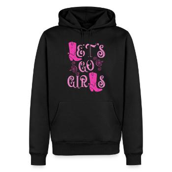 Lets Go Girls Jga Frauen - Männer Premium Bio Hoodie - Schwarz - Vorne - Nico (187cm)