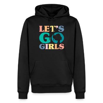 Lets Go Girls Jga Frauen - Männer Premium Bio Hoodie - Schwarz - Vorne - Nico (187cm)