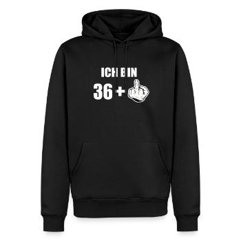 37 Geburtstag - Männer Premium Bio Hoodie - Schwarz - Vorne - Nico (187cm)