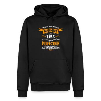 Legends Were Born In December 1956 - Männer Premium Bio Hoodie - Schwarz - Vorne - Nico (187cm)