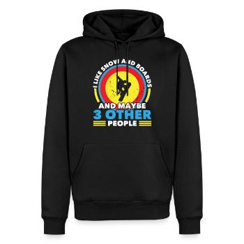 Snowboarding Snow And Boards Snowboarder Winter - Männer Premium Bio Hoodie - Schwarz - Vorne - Nico (187cm)