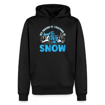 Snowboarding Favorite Weather Is Snow Snowboarder - Männer Premium Bio Hoodie - Schwarz - Vorne - Nico (187cm)