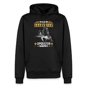 Excavator - construction worker - excavator operator - Men’s Premium Organic Hoodie - black - Front - Nico (187cm)