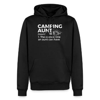 Camping Camping Camping-car - Sweat à capuche Premium bio Homme - noir - Devant - Nico (187cm)