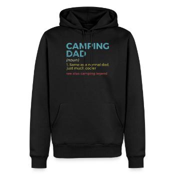 Camping Camping Camping-car - Sweat à capuche Premium bio Homme - noir - Devant - Nico (187cm)