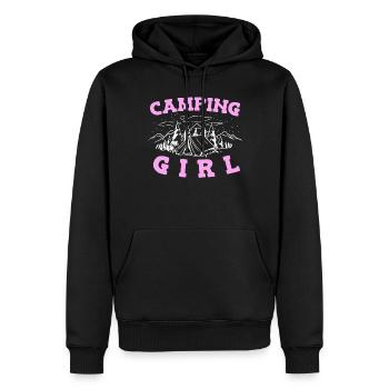 Camping Camping Camping-car - Sweat à capuche Premium bio Homme - noir - Devant - Nico (187cm)