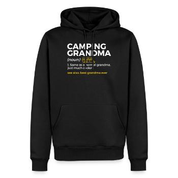Camping Camping Camping-car - Sweat à capuche Premium bio Homme - noir - Devant - Nico (187cm)