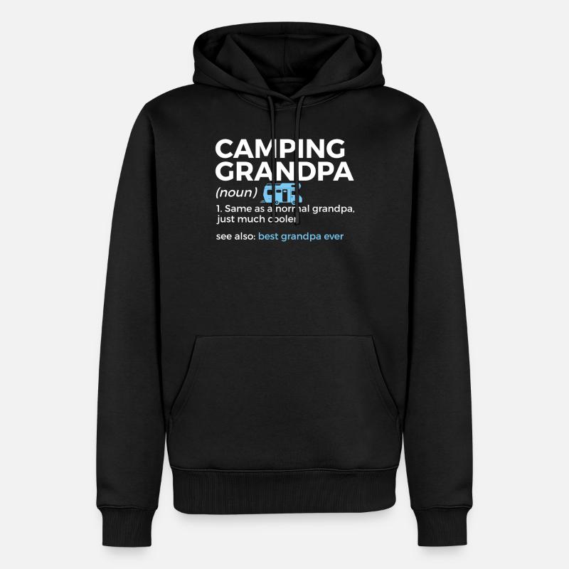 Camping Camping Camping-car - Sweat à capuche Premium bio Homme - noir