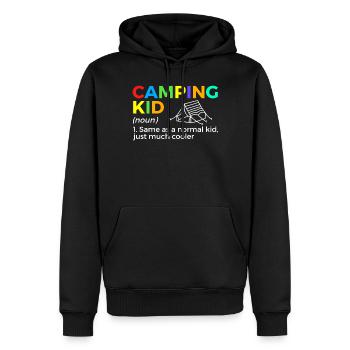 Camping Camping Camping-car - Sweat à capuche Premium bio Homme - noir - Devant - Nico (187cm)