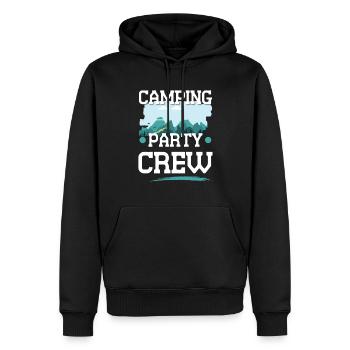 Équipe de camping - Sweat à capuche Premium bio Homme - noir - Devant - Nico (187cm)