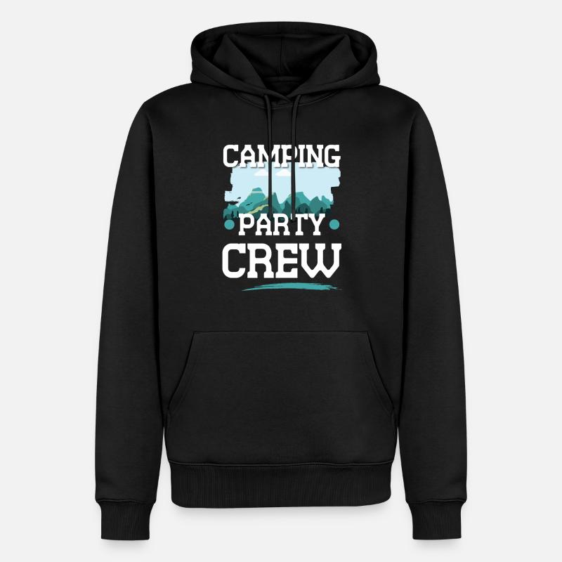 Équipe de camping - Sweat à capuche Premium bio Homme - noir