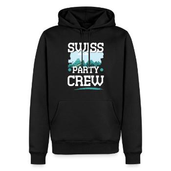 Equipage de fête suisse - Sweat à capuche Premium bio Homme - noir - Devant - Nico (187cm)