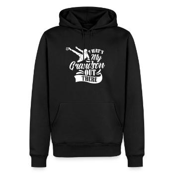 Das Ist Mein Enkel Da Draußen Fußball Hobby Sport - Männer Premium Bio Hoodie - Schwarz - Vorne - Nico (187cm)